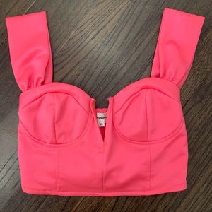 Off the shoulder bustier top